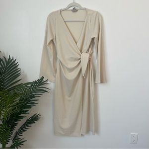 Cream Wrap dress